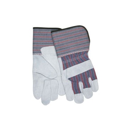 Mcr Safety Memphis Leather Palm Gloves with 4-1/2" Rubberized Gauntlet Cuff, Size L, 1 Dozen 12011